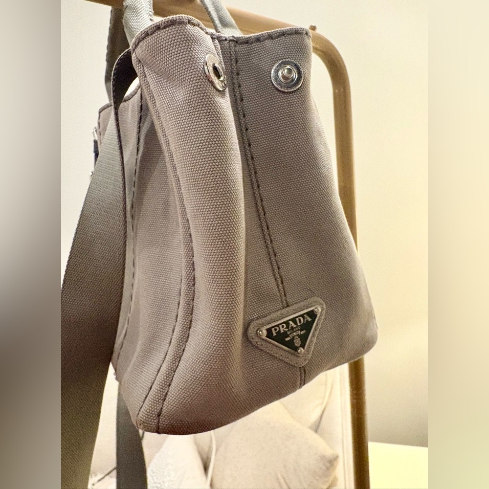 SOLD — Prada Canapa Tote Bag B2642B Canvas 2Way Shoulder Bag • Japan • EUC - Picture 8 of 16